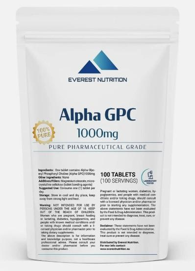 《巨便宜》Alpha GPC α-GPC α-甘油磷酸膽鹼 記憶力 1000mg*100顆 最低單價！