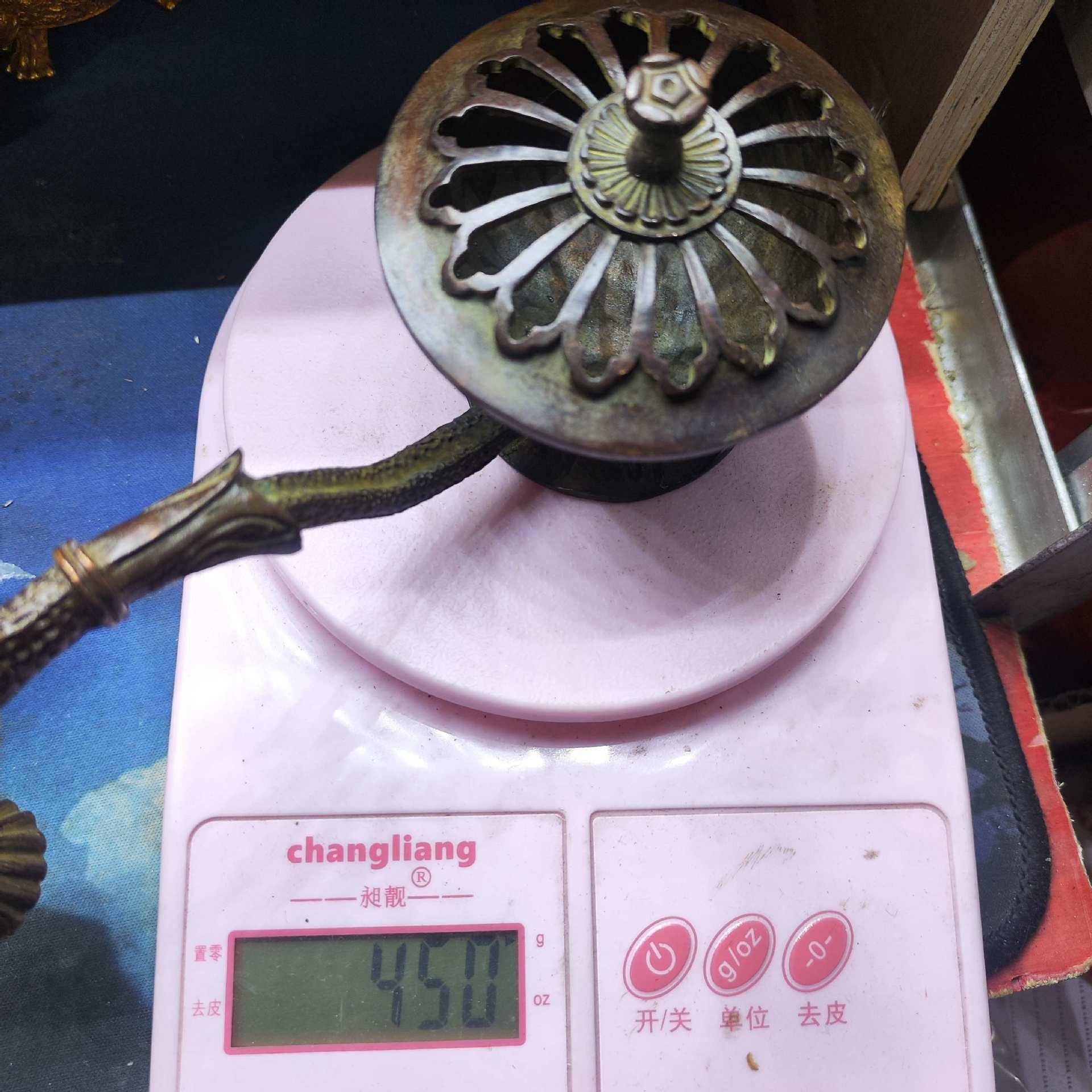 紫風仿古銅器手持蓮花蓮蓬薰爐別致小塔創意擺件香爐禪意室內沉香茶道