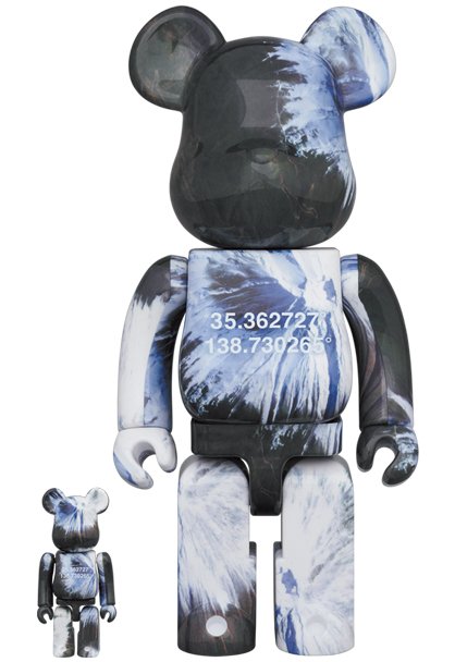 BEETLE BE@RBRICK FUJI OVERVIEW 衛星圖日本富士山庫柏力克熊100 400