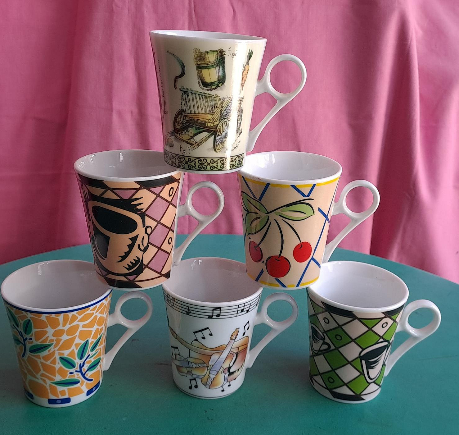 NO:1880# CHAUR YA 義式瓷の戀花茶杯（6入） | Yahoo拍賣