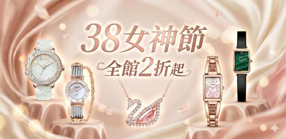 38女神節 全館2折起