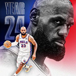 LBJ 老詹加盟費城記錄卡