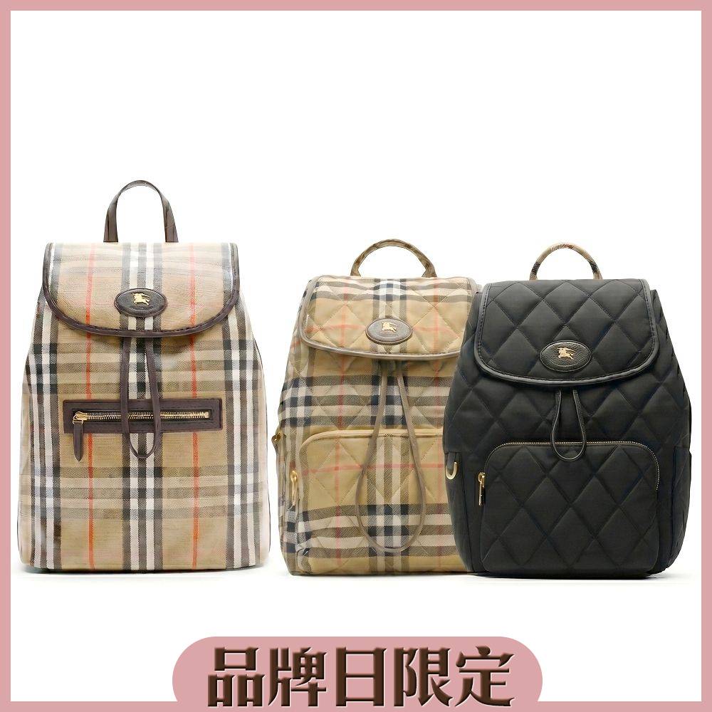 尼龍 / 混紡格紋帆布後背包