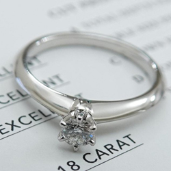 TIFFANY 六爪單鑽 PT950鉑金 鑽戒