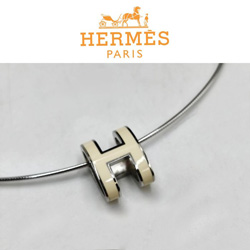 Hermes 象牙白 H 項鍊
