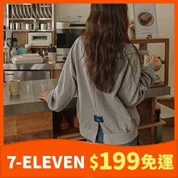 正韓小小雪山開衩長袖棉上衣