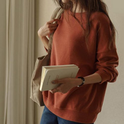 正韓好評款多色百搭束袖長版大學T