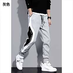 撞色韓版鬆緊棉工作褲