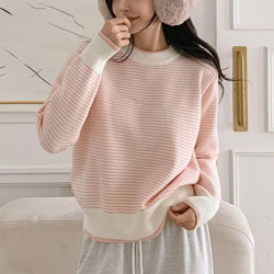 正韓很可愛配色針織上衣