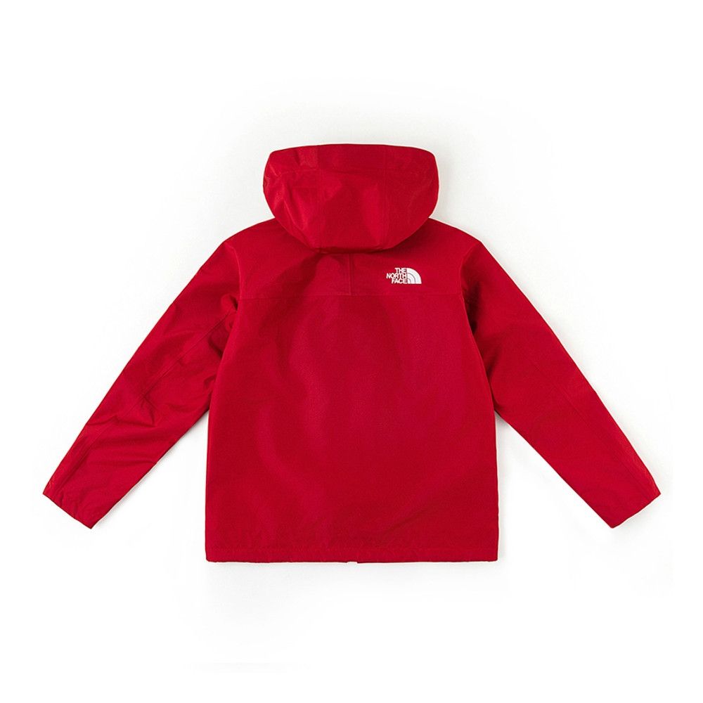 The North Face 官方旗艦】新年款-北面兒童紅色DRYVENT防水衝鋒衣