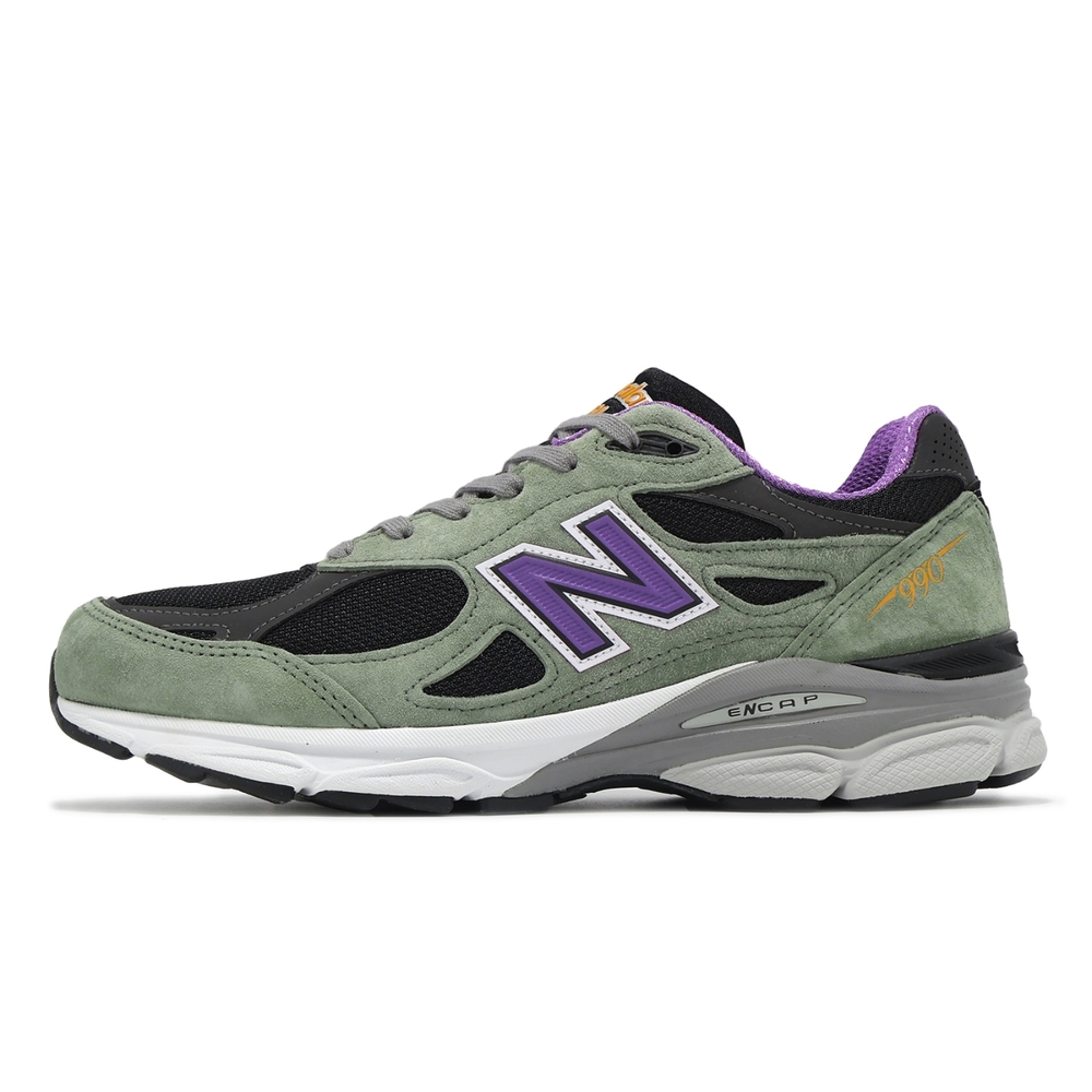 New Balance 休閒鞋990 V3 男鞋綠紫黑美製拼接麂皮緩衝碳板經典NB 