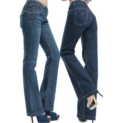 BOBSON 女款低腰經典剪裁喇叭褲(多款任選)