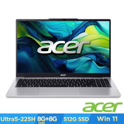 Acer 宏碁 Aspire Lite AL15-75P-55FR 15.6吋筆電(U5-225H/16G/512G/Win11)