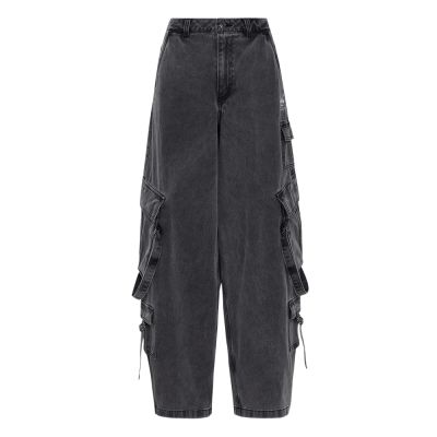 Adidas MULTI-PKT PANTS 女款 黑色 寬鬆 三葉草 運動 寬褲 長褲 KU9535