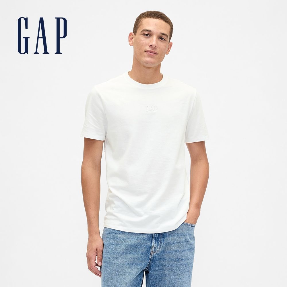 【GAP】Everyday Soft Gap迷你LogoT恤-米白(799323) (米白)
