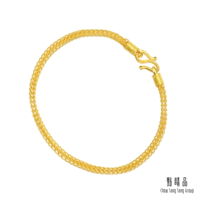 【點睛品】雙層編織黃金手鍊(18cm) 計價黃金