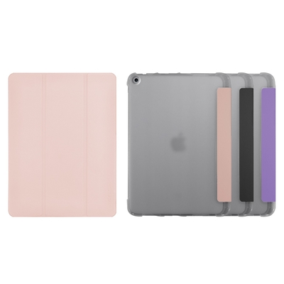 Metal-Slim Apple iPad 10.2吋 (第9代) 2021 TPU軟殼全包覆三折立架式防摔保護皮套(內置筆槽)