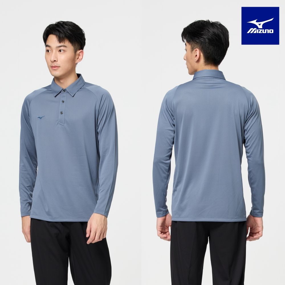 【MIZUNO 美津濃】網路獨家款 抗紫外線 長袖POLO衫 32TAB118XXL（任選一件） (E)