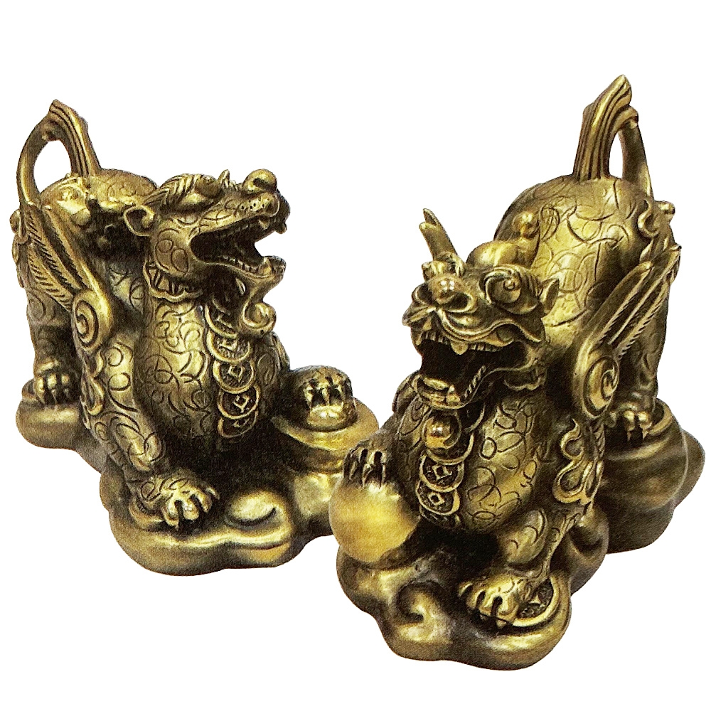 鴻運震宇招財貔貅一對(2件) 羅廣維限量388對貔貅銅雕| 貔貅| Yahoo購物中心