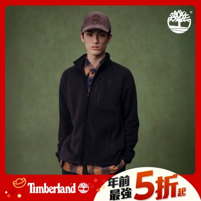 (領券再折)Timberland官方旗艦 男款黑色抓絨外套|A6BM4001