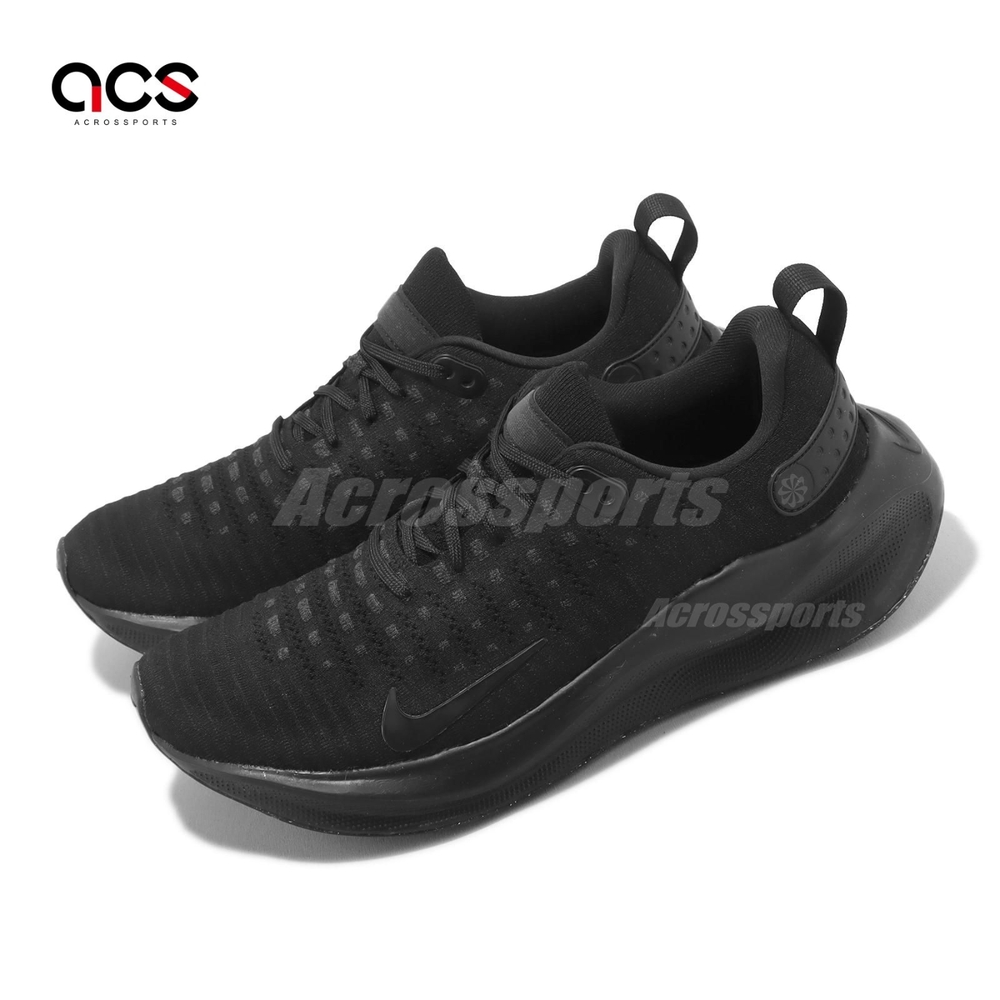 Nike 慢跑鞋Reactx Infinity Run 4 黑全黑男鞋運動鞋緩震環保材質