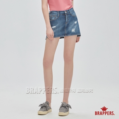 BRAPPERS 女款 Boy Friend系列-全棉褲裙-深藍