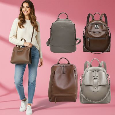 【CROSS】限量1折 頂級小牛皮皮革尼龍後背包肩背包 全新專櫃展示品 (買一送一買就送小羊皮長夾）