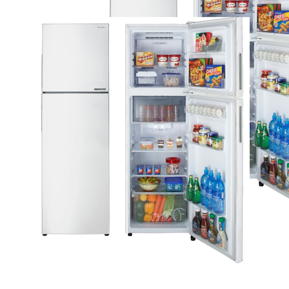 送全聯禮券600元☆SHARP夏普253公升雙門變頻冰箱SJ-H25Y-WH | 變頻300L