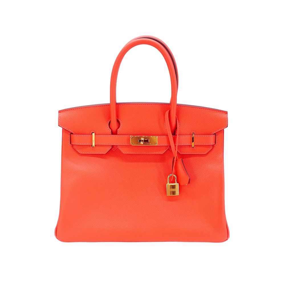 Hermes 愛馬仕 展示品 Birkin 30 Epsom牛皮金扣手提包(T5玫瑰粉)