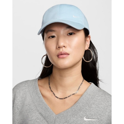 NIKE U NK CLUB CAP U CB SM SWSH L 棒球帽-藍-FZ5698440