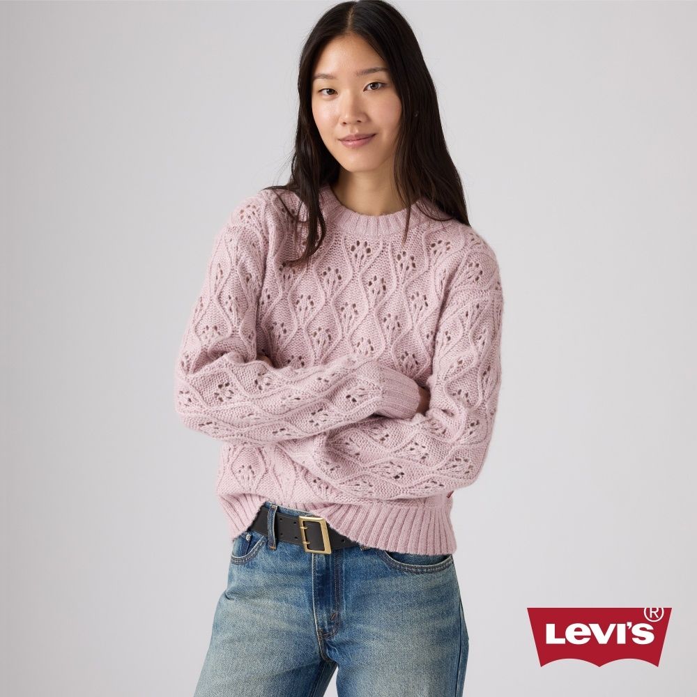 Levi's Zoe 鏤空圓領針織毛衣 / 羊毛混紡 女生上衣 熱賣單品