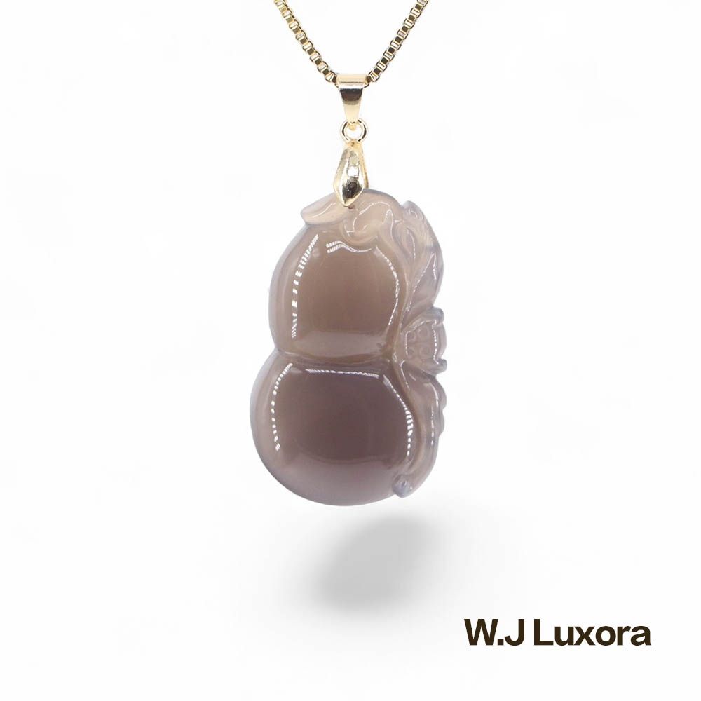 W.J Luxora福氣滿滿煙紫玉髓項錬 1160609-2