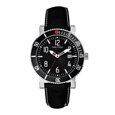 NAUTICA 經典武士時尚腕錶-黑-NWA17501G-46mm