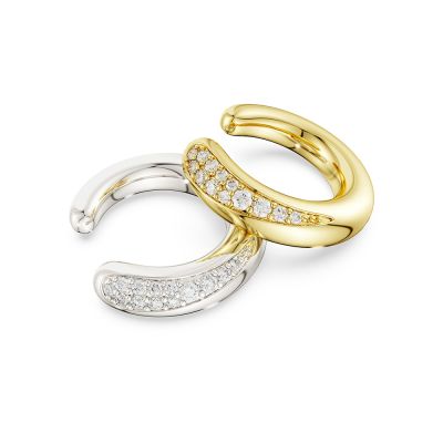 SWAROVSKI 施華洛世奇 Classica 幾何線條925銀扣式耳環 耳骨夾 開學換新季 送禮推薦-雙色 5743473