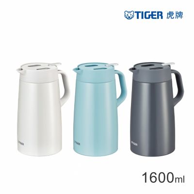 TIGER虎牌 北歐時尚輕巧大容量桌上型不鏽鋼保溫水壺1.6公升(PWO-A160)