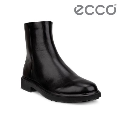 ECCO METROPOLE AMSTERDAM 都會阿姆斯特丹皮革經典拉鍊踝靴 女鞋 黑色