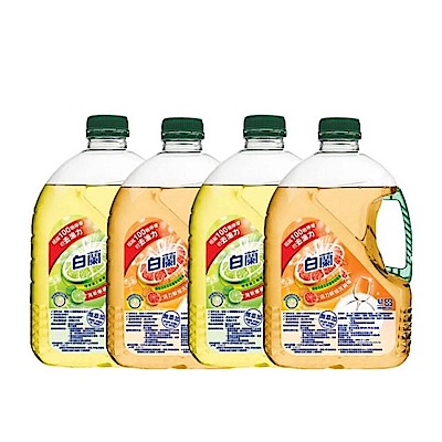 白蘭 動力配方洗碗精_箱購2.8kgx4(鮮柚/檸檬)