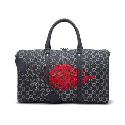 Nike 行李袋 Jordan Monogram 深牛仔 滿版老花 旅行包 JD2623002AD-001