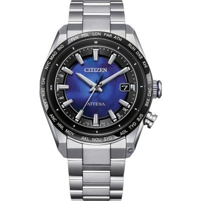 CITIZEN 星辰 ATTESA UNITE with BLUE 系列 光動能 電波對時 男錶-CB0288-65L