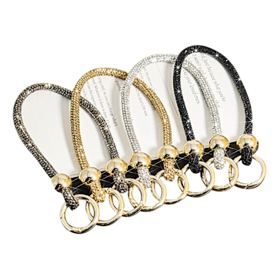 手腕款-SH05奢華水鑽手機掛繩 手機掛鍊 包包掛飾 背帶手機繩 附夾片