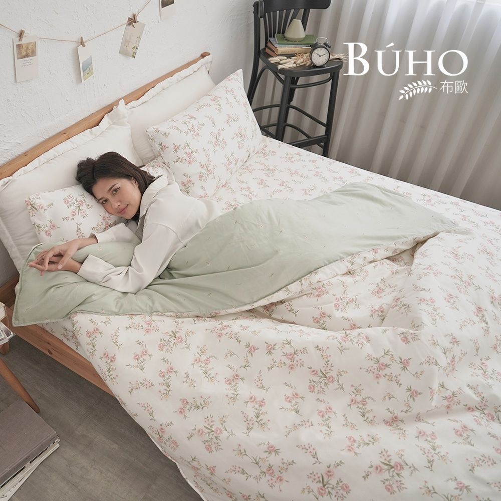 BUHO 天然嚴選純棉單人二件式床包組(一縷春光)