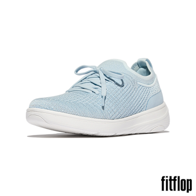 【FitFlop】SUPER-Q 針織繫帶休閒鞋-女(天空藍)