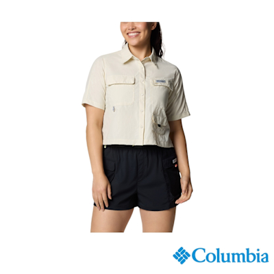 Columbia 哥倫比亞 女款- 超防曬UPF50快排短袖襯衫-淺卡其 UFL61010HI/JS
