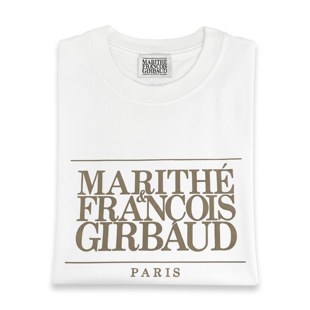 MARITHÉ FRANÇOIS GIRBAUD經典短袖T恤(中性款)多款 (白色-咖字)