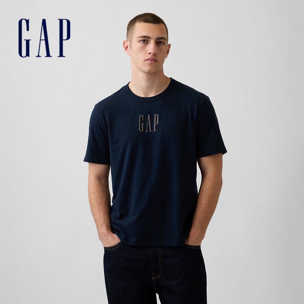 【GAP】成人裝 Gap  Logo/Pioneer圖案T恤 多款規格任選 短袖T恤 (911578 & 907341 & 907342) (Gap LogoT恤-海軍藍)