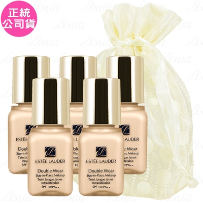 EsteeLauder雅詩蘭黛 ESTEE LAUDER 雅詩蘭黛 粉持久完美持妝粉底精巧版SPF10/PA++(#17)(7ml)*5旅行袋組(公司貨)