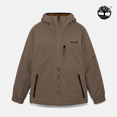 Timberland 男款咖啡色PrimaLoft R防水保暖外套|A5M5EBK0