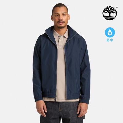 Timberland官方旗艦 男款深寶石藍防水飛行外套|A6ATG433
