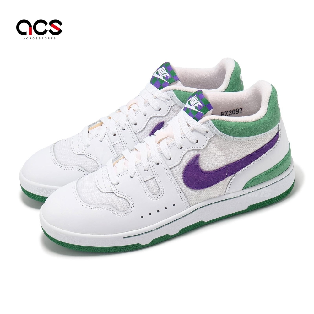 Nike 休閒鞋Attack Wimbledon 男鞋白紫綠復古棋盤格FZ2097-101 | 休閒