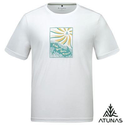 【ATUNAS 歐都納】男款ATUNAS-TEX短袖T恤A2TS2612M白/透氣/快乾排汗/夏日百搭